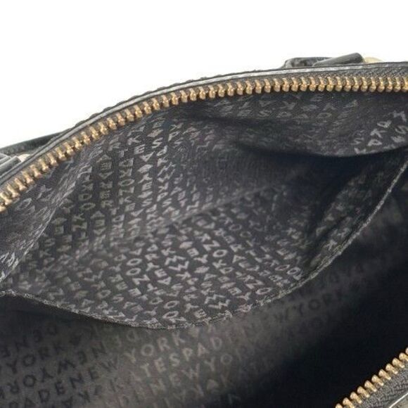 KATE SPADE Carli Grove Street BLACK Pebbled Leather Satchel Crossbody NWOT $349 - Picture 14 of 16